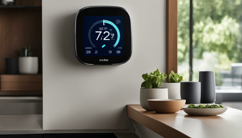 Ecobee thermostat with updated firmware