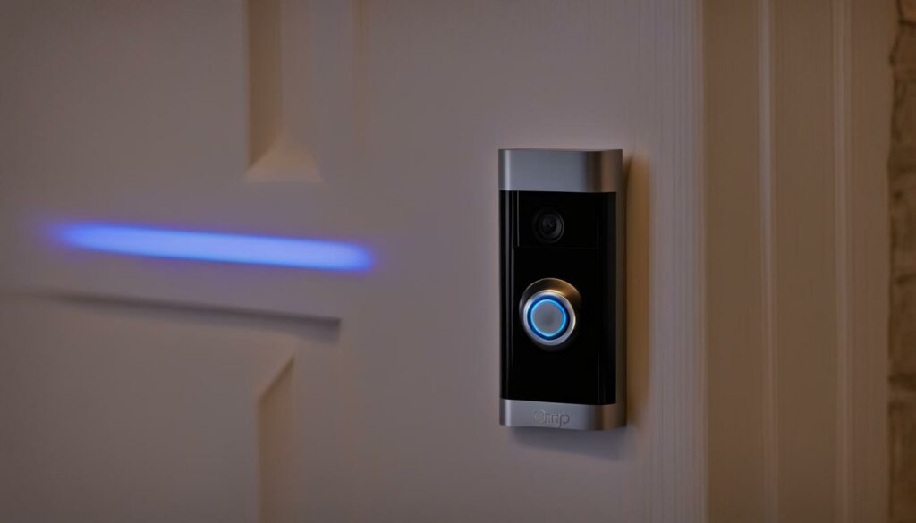 Ring Doorbell Right-Half LEDs Flashing White Light