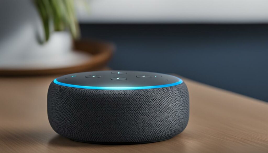 location of action button on echo dot